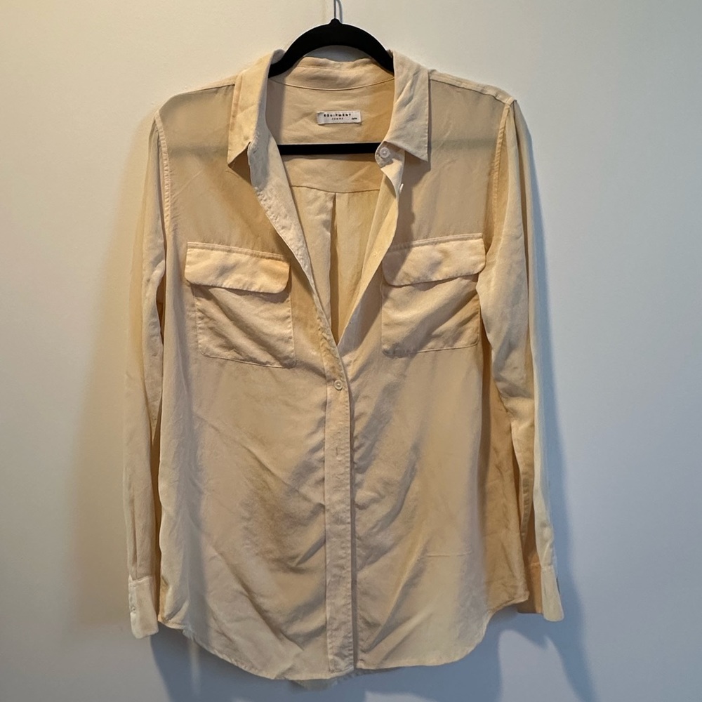 Equipment Signature Silk Blouse in Cream